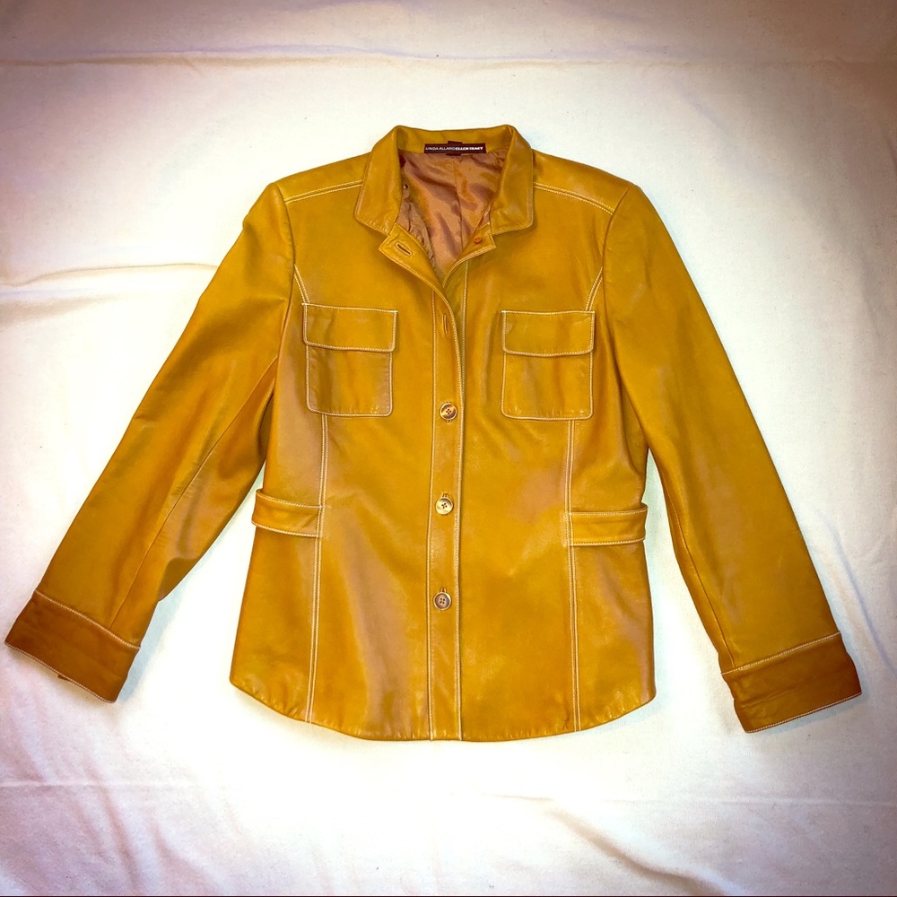 Leather Button Up Coat